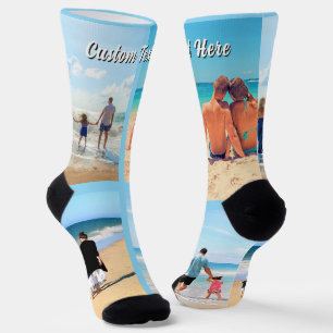 Benutzerdefinierte Fotocollage-Socken mit personal Socken