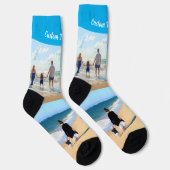 Benutzerdefinierte Fotocollage-Socken mit Text Ihr Socken (Rechts)