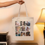 Benutzerdefinierte FotoCollage Tragetasche<br><div class="desc">Personalisierte Tasche mit 18 Fotos Ihrer Wahl (9 auf jeder Seite). Ein perfektes Geschenk für Familie oder Freunde!</div>