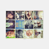 Benutzerdefinierte Fotocollage und Text Fleecedecke (Vorderseite (Horizontal))