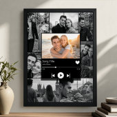 Benutzerdefinierte Fotocollage 'Unser Lied' für Pa Poster