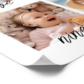 Benutzerdefinierte Fotocollage zum ersten Lebensja Poster (Ecke)