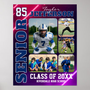 Benutzerdefinierte Fotocollage zum Senior Night fü Poster