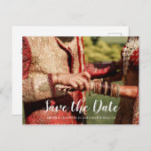 Benutzerdefinierte Fotografie indische Hochzeit Sa Ankündigungspostkarte (Vorne/Hinten)