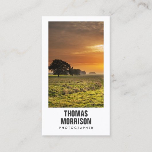 Benutzerdefinierte Fotografie-Visitenkarte Visitenkarte (Vorderseite)