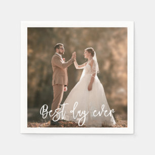 Benutzerdefinierte Fotohandtücher für die Hochzeit Serviette