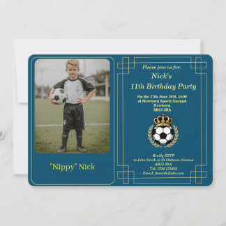 Benutzerdefinierte Fotokarte für Kinderfußball-Geb Feiertagskarte