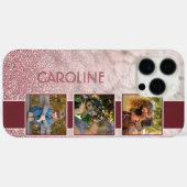 Benutzerdefinierte Fotomaterial-Collage im rosa Mu Case-Mate iPhone Hülle (Rückseite (Horizontal))