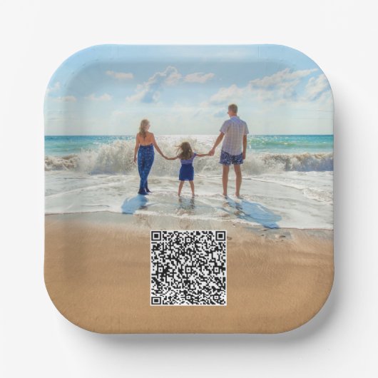 Benutzerdefinierte Fotopapierteller mit Ihrem QR-C Pappteller (Vorderseite)