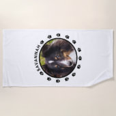 Benutzerdefinierte Fotoplatte für Begleiter mit Pa Strandtuch (Vorderseite)