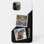 Benutzerdefinierte Fotos auf geometrisch Schwarz u Case-Mate iPhone Hülle (Rückseite)