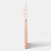 Benutzerdefinierte Fotos auf Ombre Coral Peach Ora iPhone Hülle (Linke Seite)