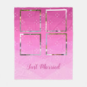 Benutzerdefinierte Fotos auf rosa Fleecedecke (Vorderseite)