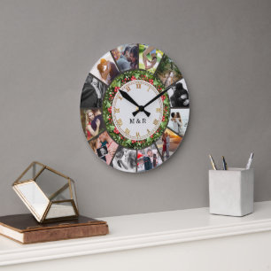 Benutzerdefinierte Fotos Collage Uhr Geschenk fü
