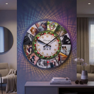 Benutzerdefinierte Fotos Collage Uhr Geschenk fü