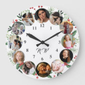 Benutzerdefinierte Fotos Collage Uhr | Geschenk fü (Vorderseite)