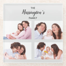 Benutzerdefinierte Fotos der 4-Produktfamilie Coll Glasuntersetzer