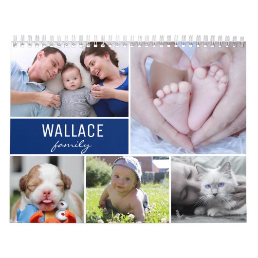 Benutzerdefinierte Fotos der Blue Keepake-Familie Kalender (Titelbild)