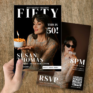 Benutzerdefinierte Fotos Geburtstagsmagazin-Cover Einladung