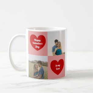 Benutzerdefinierte Fotos Herzen Grafik Valentinsta Kaffeetasse