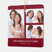 Benutzerdefinierte Fotos mit 3 Abschnitten Collage Keramikornament (Links)