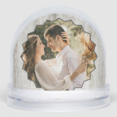 Benutzerdefinierte Fotos mit Holzkörner Leichte Vo Schneekugeln (Vorderseite)