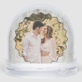 Benutzerdefinierte Fotos mit Holzkörner Leichte Vo Schneekugeln (Rückseite)