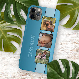 Benutzerdefinierte Fotos Name auf Aqua Türkis Blau Case-Mate iPhone Hülle