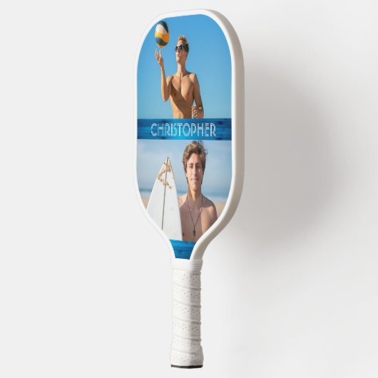 Benutzerdefinierte Fotos Personalisiert Name Moder Pickleball Schläger (Links)