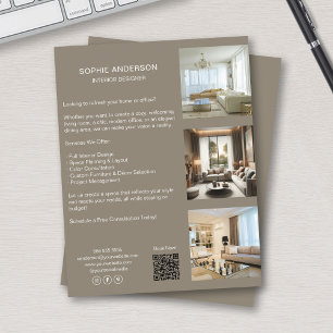 Benutzerdefinierte Fotos QR-Code Social Media Prof Flyer