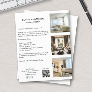 Benutzerdefinierte Fotos QR-Code Social Media Prof Flyer