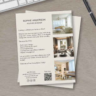 Benutzerdefinierte Fotos QR-Code Social Media Prof Flyer
