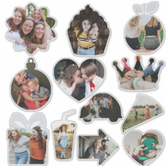Benutzerdefinierte Fotos - Süße und lustige Formen Aufkleber