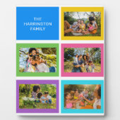 Benutzerdefinierte Fotos und Name farbig Fotoplatte (Vorderseite)