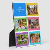 Benutzerdefinierte Fotos und Name farbig Fotoplatte (Seite)