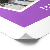 Benutzerdefinierte Fotos und Name farbig Poster (Ecke)