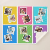 Benutzerdefinierte Fotos und Name farbig Sherpadecke (Vorderseite (Horizontal))