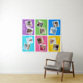 Benutzerdefinierte Fotos und Name farbig Wandteppich (Beispiel (Horizontal))