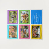 Benutzerdefinierte Fotos und Name farbig Wandteppich (Vorderseite (Horizontal))