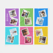 Benutzerdefinierte Fotos und Namenskollektoren Fleecedecke (Vorderseite (Horizontal))