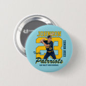 Benutzerdefinierte Fotospielernummer Baseball-Spor Button (Vorne & Hinten)