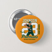 Benutzerdefinierte Fotospielernummer Baseball-Spor Button (Vorne & Hinten)