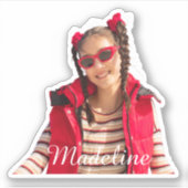 Benutzerdefinierte Fotosticker | Personalisierte V Aufkleber (Vorderseite)