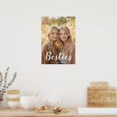 Benutzerdefinierte Fototypografie beste Freundin Poster (Küche)