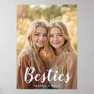 Benutzerdefinierte Fototypografie beste Freundin Poster