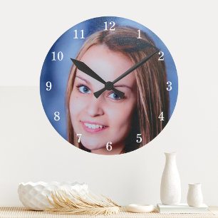 Benutzerdefinierte Fotouhr für die Wand Runde Wanduhr