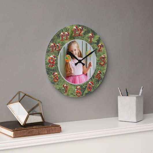 Benutzerdefinierte Fotouhr | Geschenk für Weihnach Große Wanduhr (Büro)