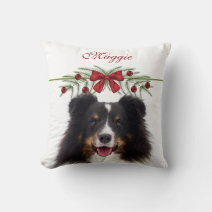 Benutzerdefinierte Fotovorlage mit Weihnachtsgirla Kissen
