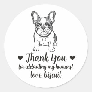 Benutzerdefinierte Französische Bulldogge Hund Hoc Runder Aufkleber