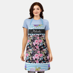 Benutzerdefinierte französische Pastell-Rosa-Blau- Schürze